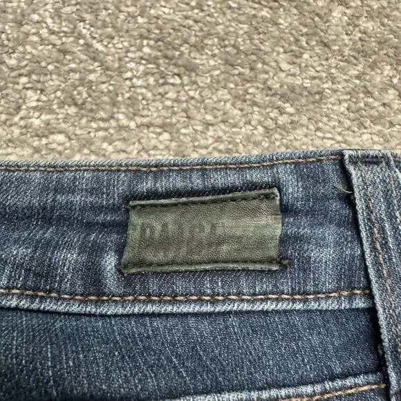 Paige Skyline Skinny Denim Jeans Womens 26 Blue Dark Wash Mid Rise Casual 28x28 - Picture 5 of 15